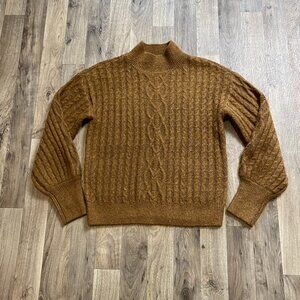 Vince Camuto Brown Cable Knit Sweater XS